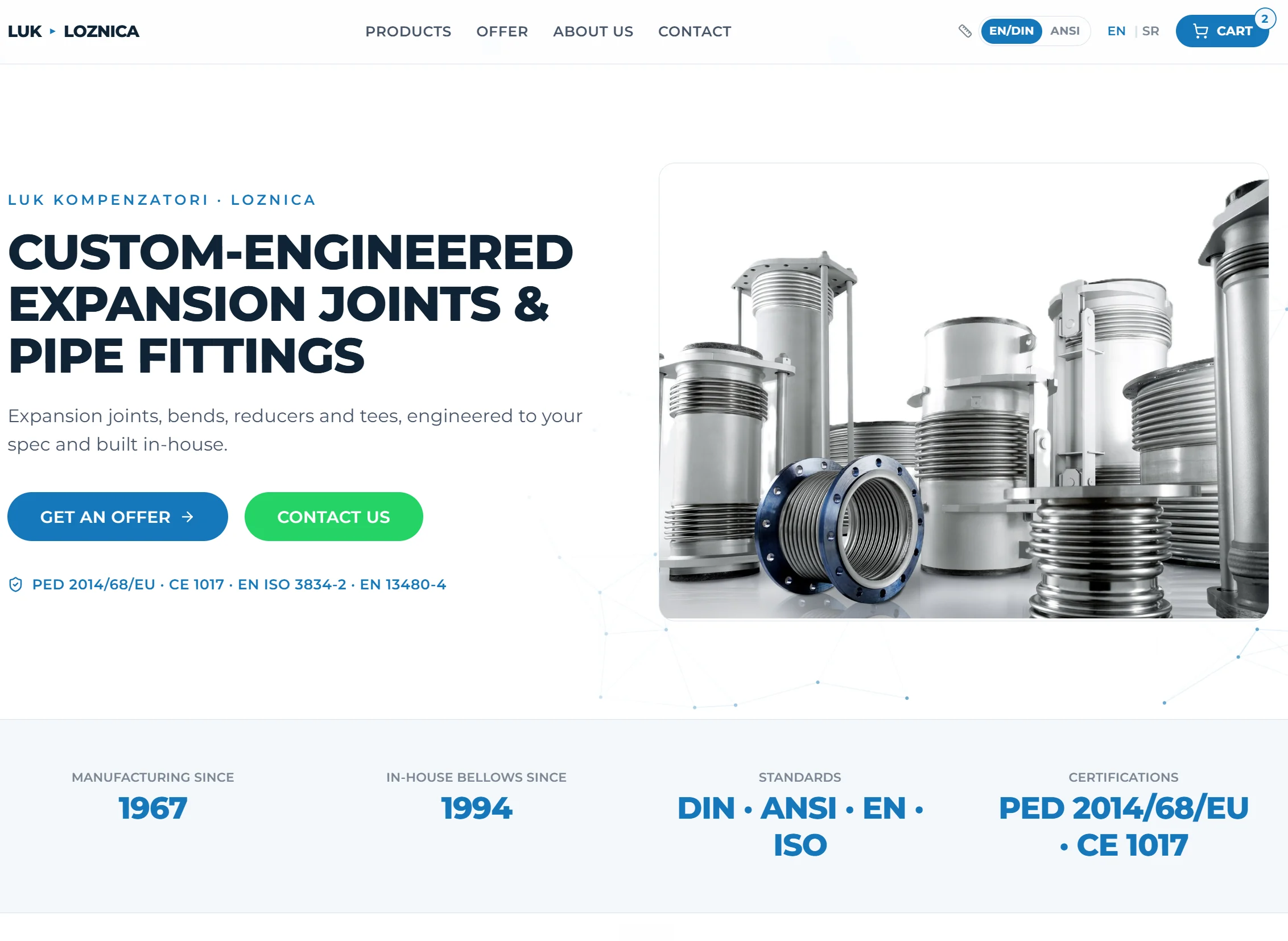 The Lukloznica industrial website built and deployed by Luka